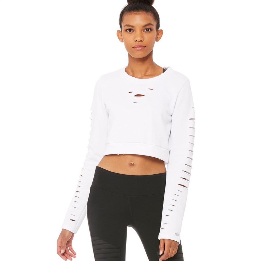 Ripped warrior long sleeve top